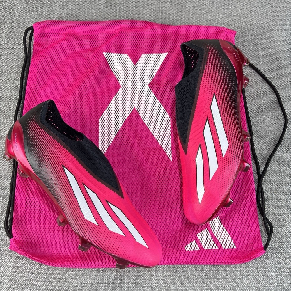 Adidas X Speedportal + FG Black Pink Soccer Cleats GZ5126 Men's 6 / Women's 7 - Picture 8 of 13